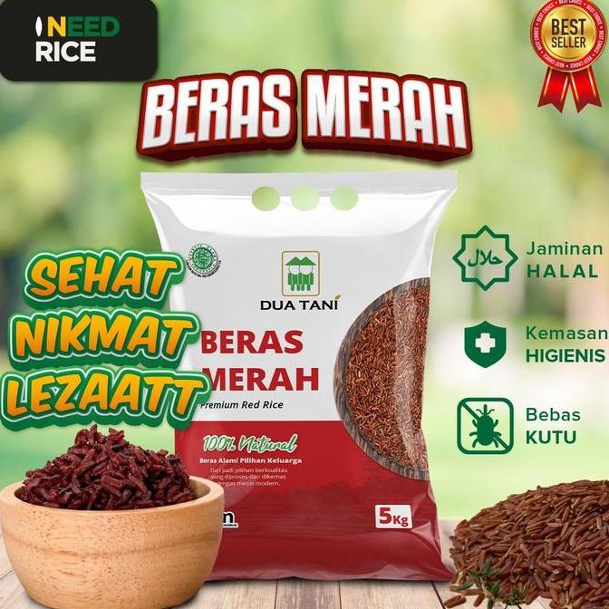 Beras Merah 5Kg Dua Tani - HALAL