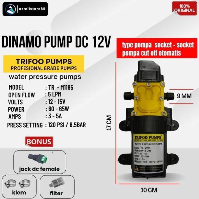 DINAMO PUMP DC 12 V POMPA AIR CUCI MOTOR