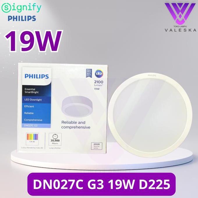 DN027C G3 19W 19Watt D225 Philips Downlight Outbow
