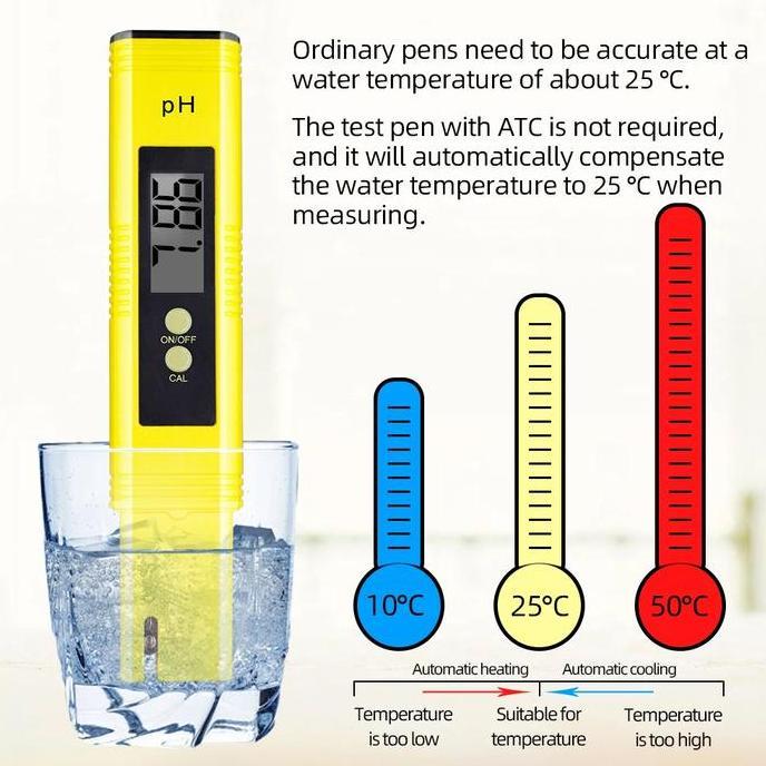 Daeloos - PH Meter TDS Meter Hidroponik TDS 3 Alat Pengukur PH Air tds meter pena dan ph meter Almin