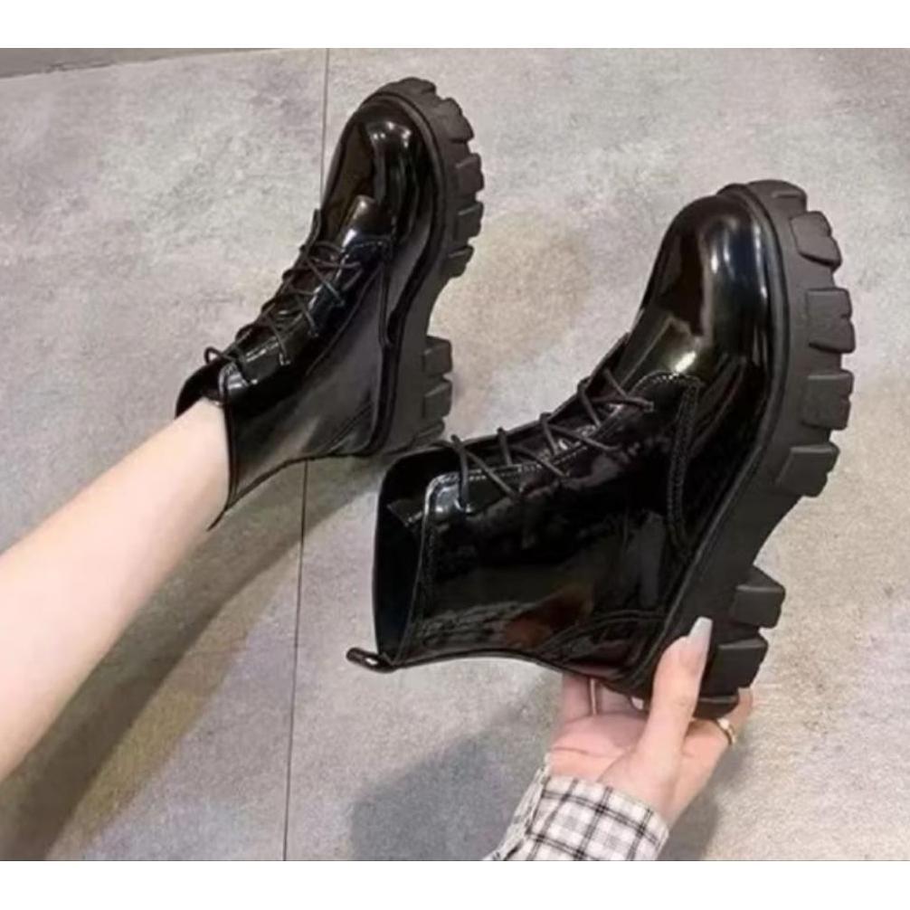 TERMURAH boots sepatu sneakers wanita sneakers fashion shoes korea sepatu wanita boots hitam polos