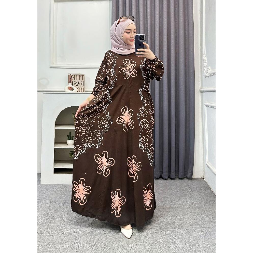 FREE ONGKIR JUMBO LD 130 GAMIS MADONGAN TWILL RAYON ORI SUPER PEKALONGAN AYANI FASHION