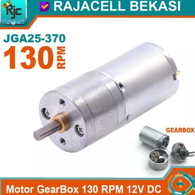 Motor DC Gearbox 12V 130Rpm Gear Box High Torque 20Kgcm Shaft 4mm