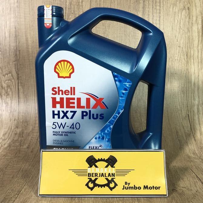 Oli Mesin Shell Helix HX7 5W-40 4 LITER - Oli Mobil Bensin - Original
