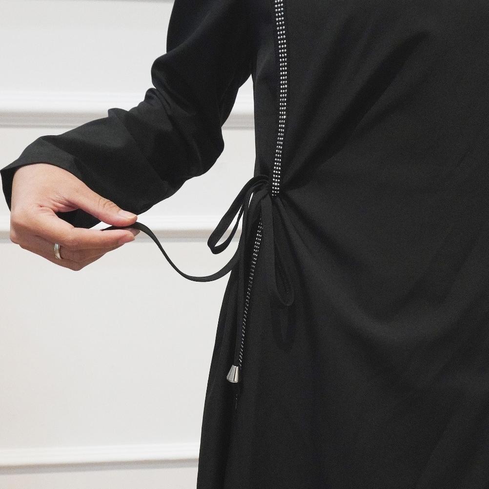 DISKON GDTIMA GAMIS WANITA ABAYA HITAM MEWAH ELEGAN GAMIS HITAM POLOS GAMIS TERBARU