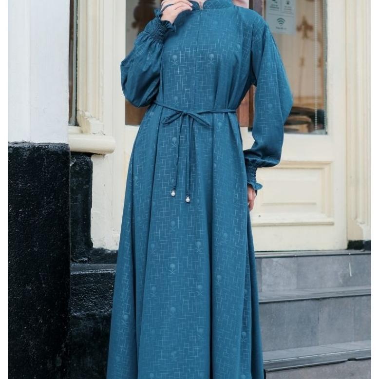 FREE ONGKIR AZMI 93 -  GAMIS ABAYA TURKI POLOS EMBOS PALM GAMIS DRESS MUSLIM LD 120