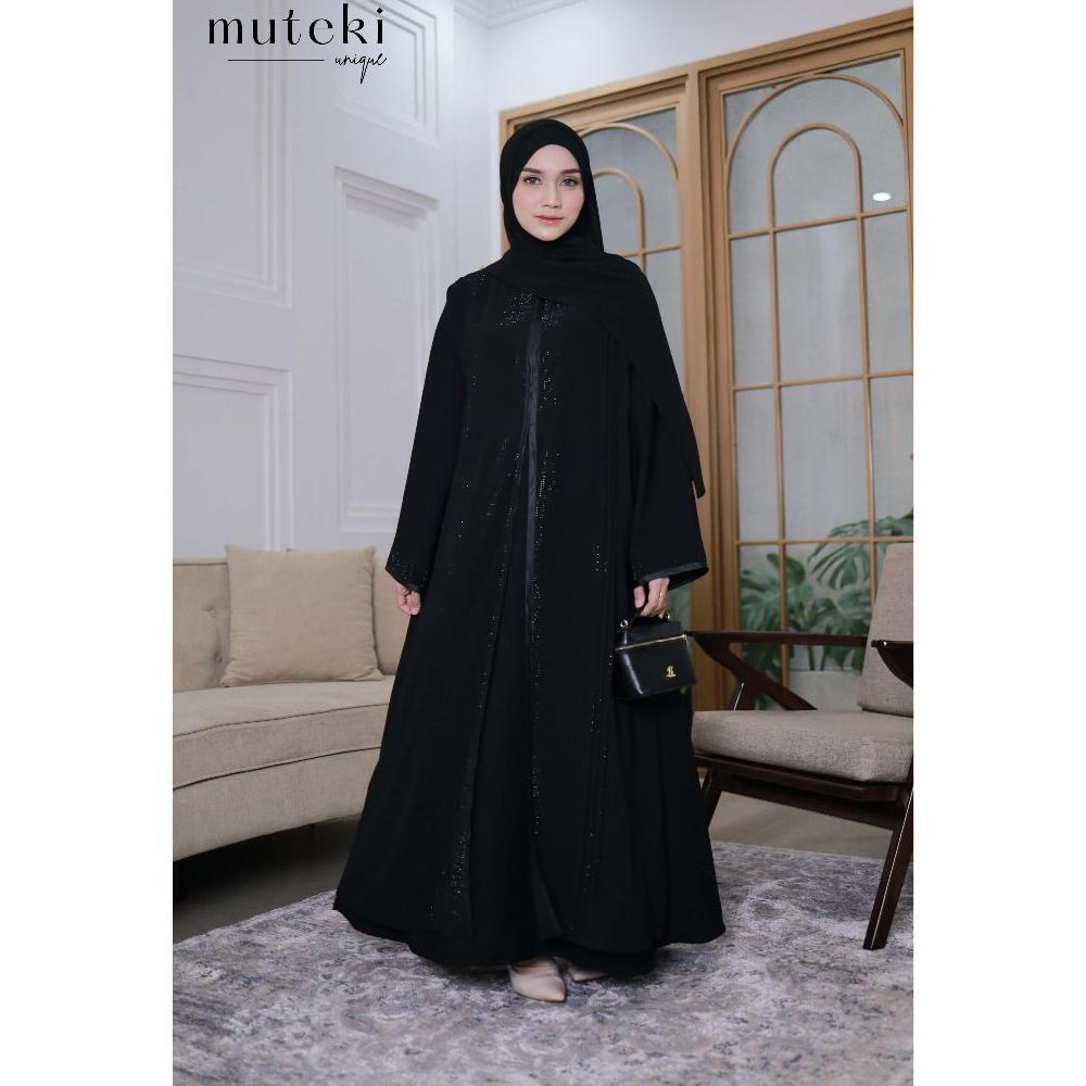 DISKON [MUTEKI] SAMIRA ABAYA DRESS - ABAYA MUSLIMAH BY MUTEKI UNIQUE