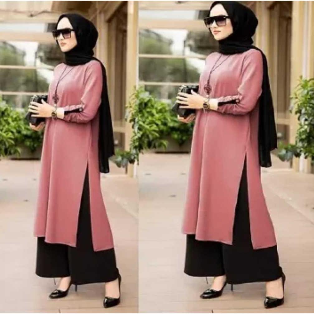 BEST SELLER TUNIK CRINGKLE AIRFLO/TUNIK MODEL TERBARU/TUNIK KEKINIAN/BAJU KEKINIAN/BAJU LEBARAN/TUNI