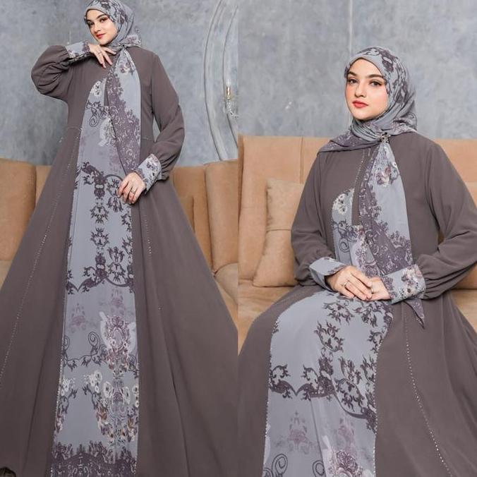 DY57 - ALEEQA SERIES BY DMECCA SYARI GAMIS CERUTY PREMIUM SET JILBAB SCARF SEGI EMPAT BUSUI WUDHU BU