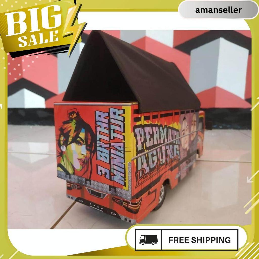 Cod Miniatur Truk Oleng Permata Agung Variasi Terpal, Trek, Trak, Truck Oleng Miniatur, Truk Oleng K
