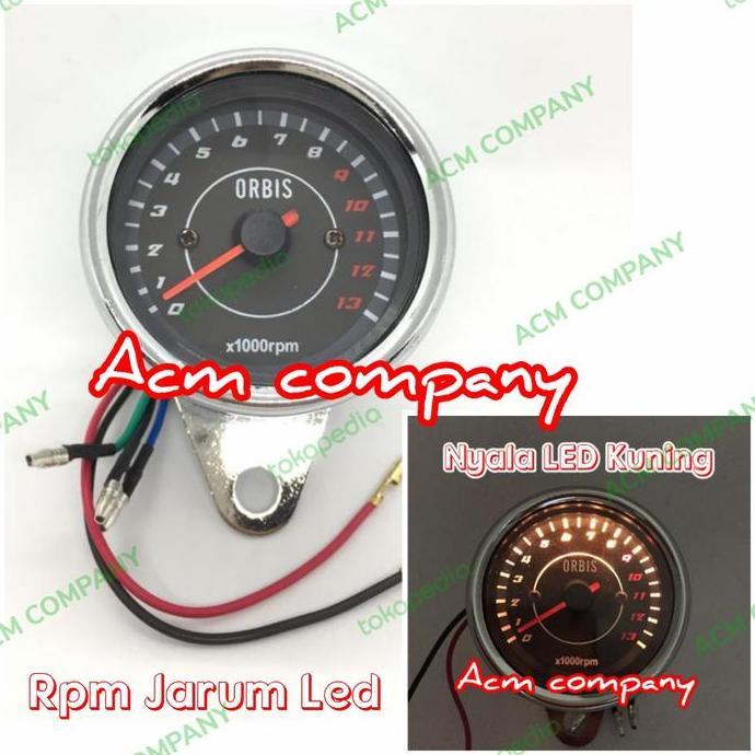 CHIONEZA Tachometer RPM LED bulat / Takometer Rpm Led Universal motor