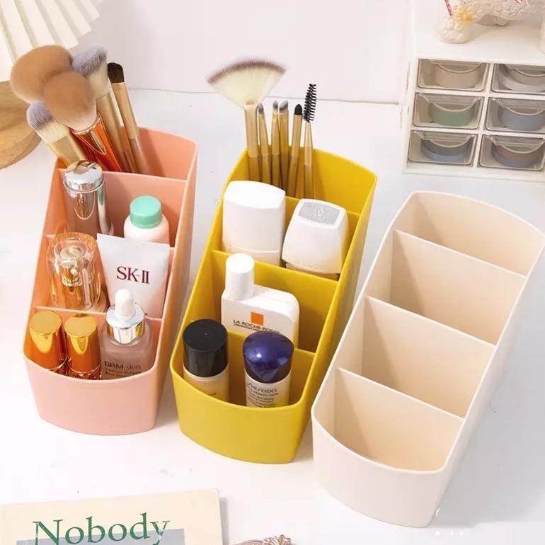 Cuci Gudang  Rak Meja Tempat Alat Tulis 4 Sekat / Rak Organizer Tempat Penyimpanan Atk Pena Pensil P