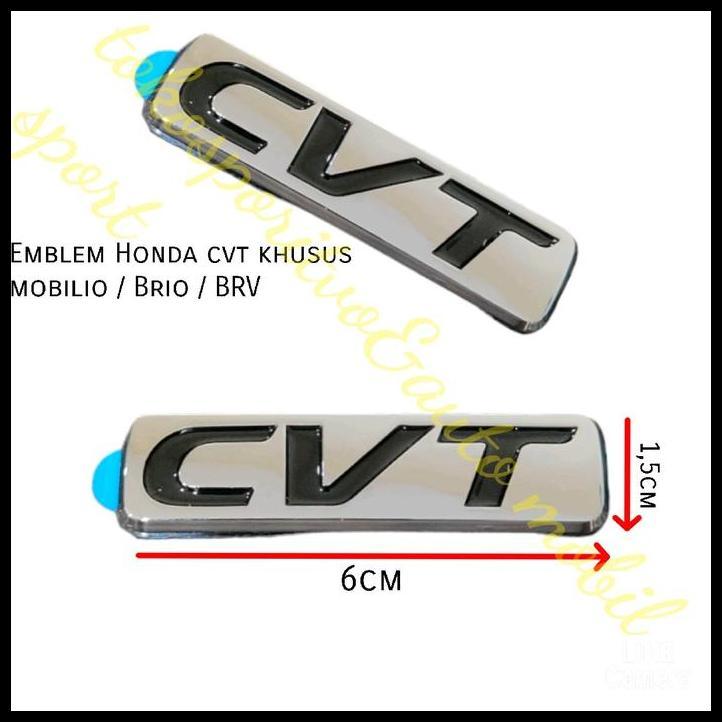 TERLARIS EMBLEM TULISAN HONDA CVT MOBILIO BRV BRIO CHROME HONDA CVT