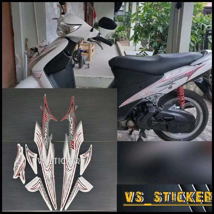 HOT DEAL STRIPING STICKER LIST STANDART MOTOR SPIN SR 125 2007 2008 MERAH HITAM PUTIH BIRU MOTORCYCL