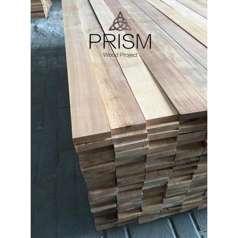 Papan kayu ulin polos Tebal 1 cm panjang 200 cm