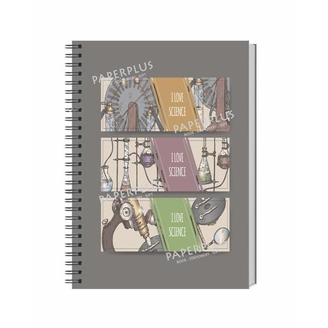 Spiral Notebook A5 School I Love Science