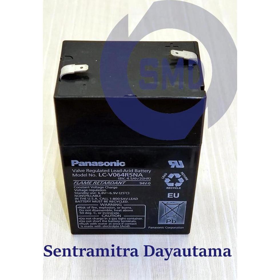 Aki Baterai VRLA SLA Accu Kering PANASONIC LC-V064R5NA ( 6V - 4,5 Ah)