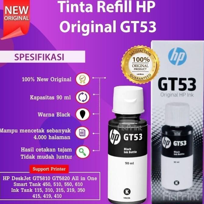 HP Tinta GT52 GT53 Tinta Refill Printer 115 310 510 515 550 419 Original 8787