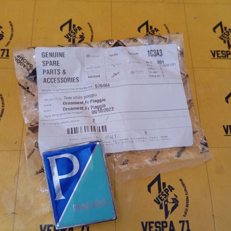 Emblem P Coret Vespa Matic Lx S Sprint Primavera (Original Piaggio)