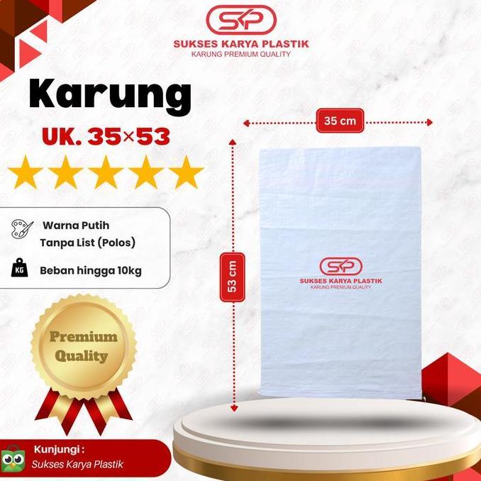 Gaslangsung- 1 Ball Isi 1000 Lembar Karung Plastik 35 X 53 Cm Kualitas Premium, Karung Plastik 35X53
