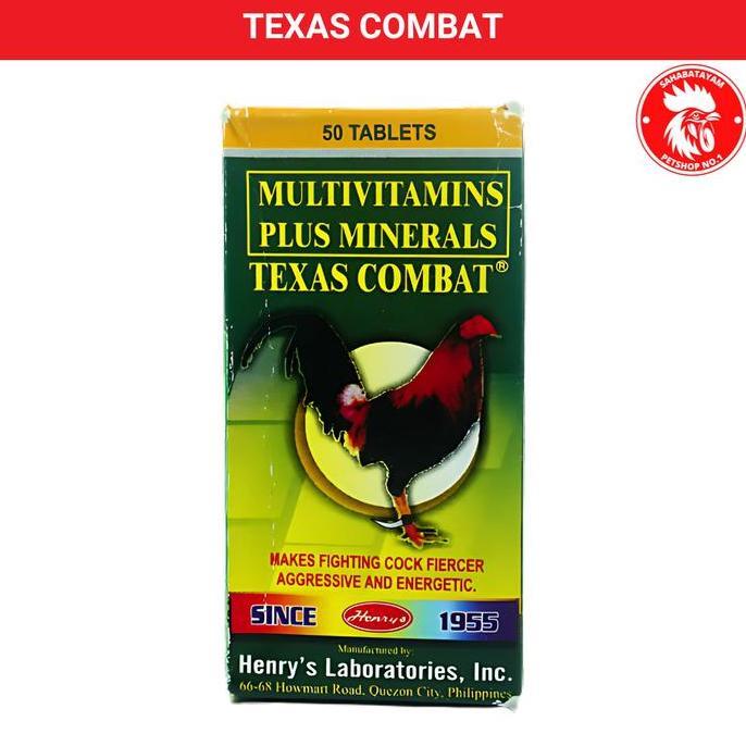 Texas Combat 50 Butir Vitamin Multivitamin Tenaga Ayam Tarung Doping Ayam Vitamin Ayam Suplemen Ayam
