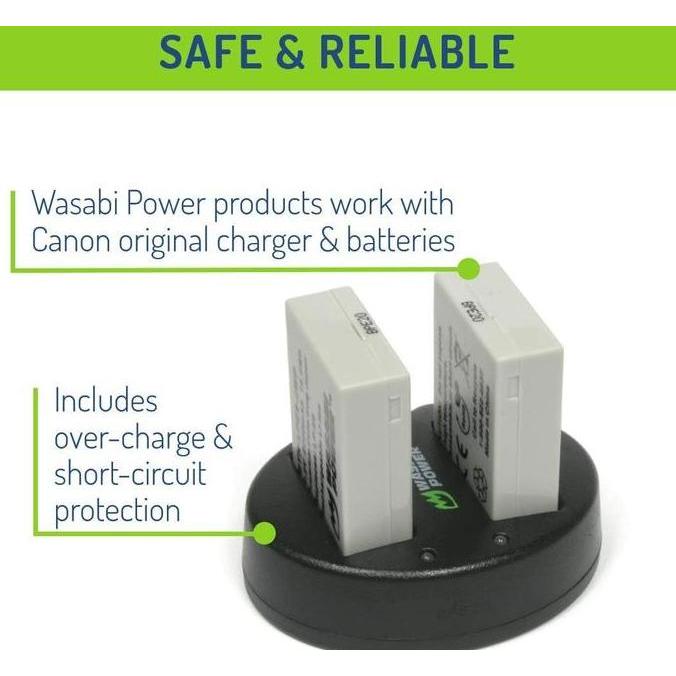 TERBARU - WASABI POWER Battery & Charger for Canon LP-E8 LPE8 LP E8 EOS 550D 600D 650D 700D Kamera C