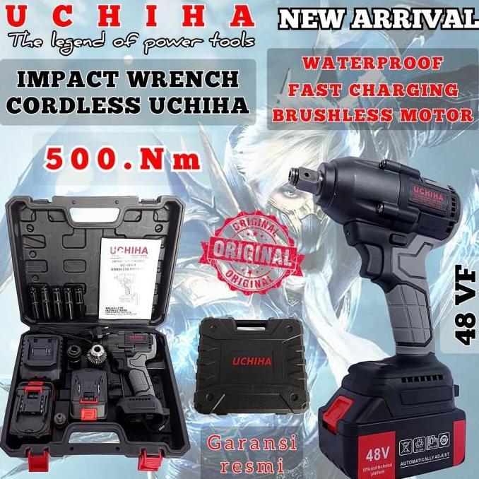Impact Wrench Cordless type 48Vf double baterai UCHIHA japan New ori