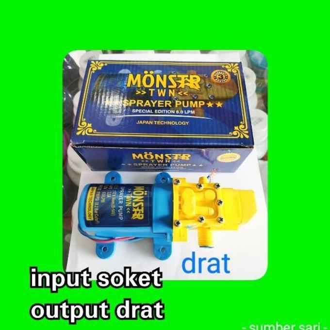 pompa air 12 volt 110 PSI 6 LPM output DRAT MONSTAR