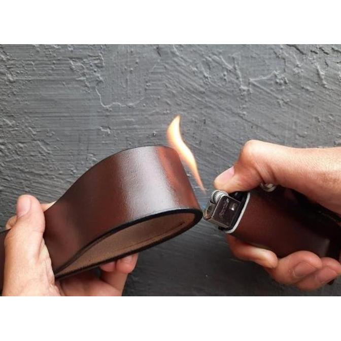 ikat pinggang kulit sapi asli. sabuk tanpa kepala. kulit 1 lapis