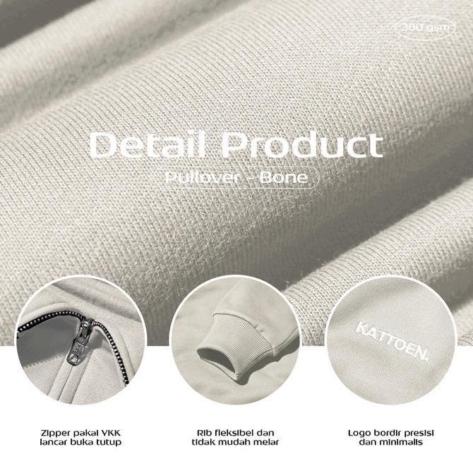 Kattoen - Cloudloom Jaket Bone Jumper Hoodie Polos 270 Gsm