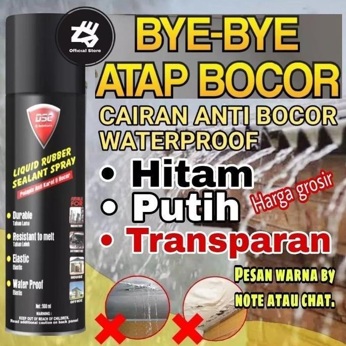 Rubber Sealant Spray Ajaib Waterproof Liquid Rubber Sealant Spray 500 ml - Pelapis Anti Bocor ( Spra