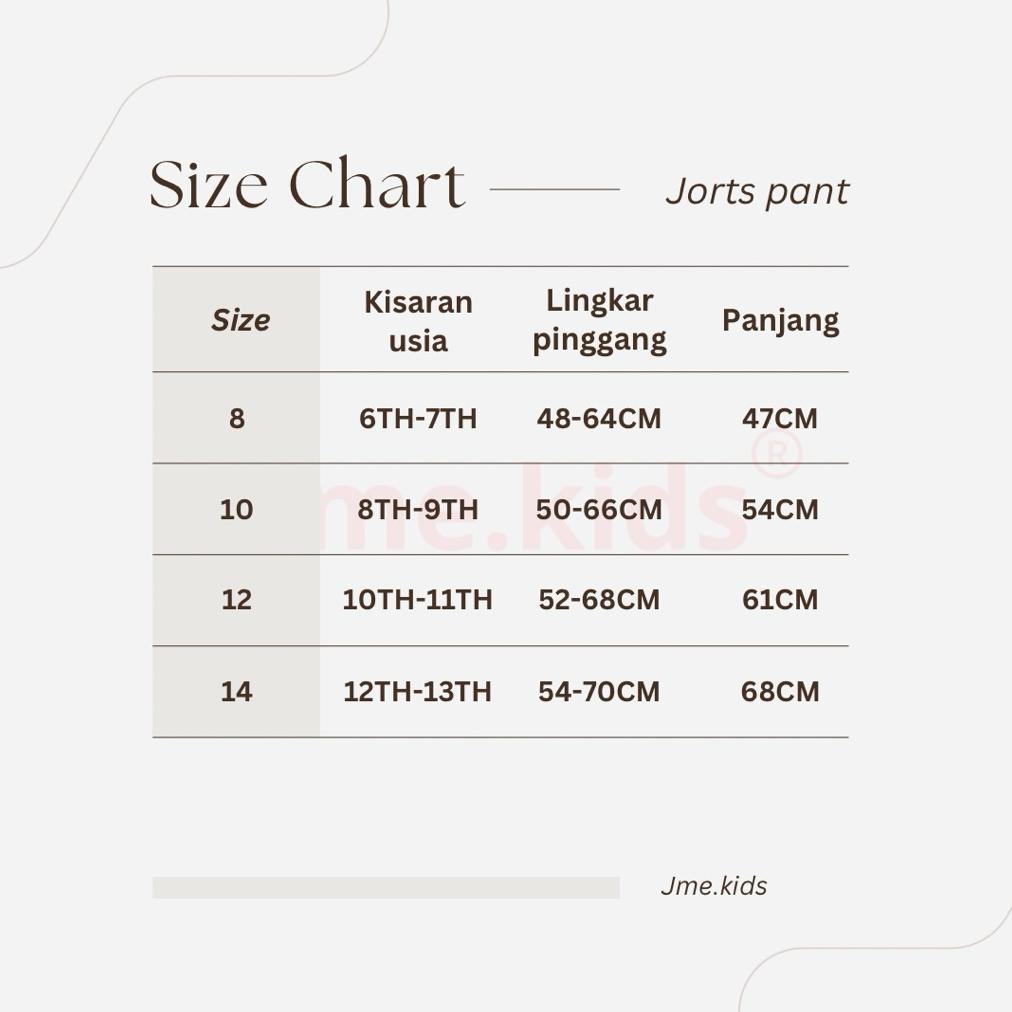 Promo Jme Kids - Celana Baggy Jorts Unisex Bahan Jeans Untuk Anak Usia 6Th-13Th