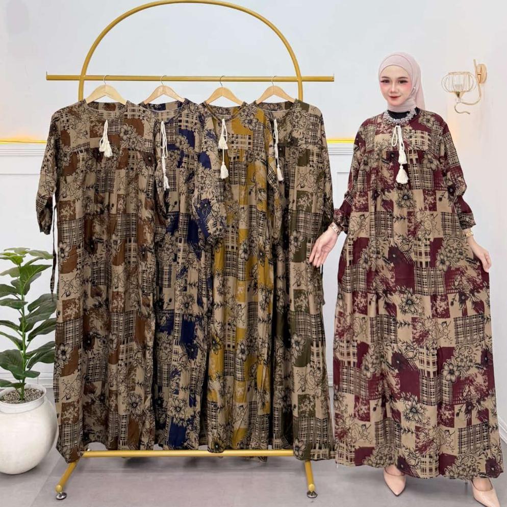 Harga Miring Gamis Laseman Gamis Terbaru Bahan Rayon Premium Gamis Busui Adem Nyaman Dress Muslim Mo
