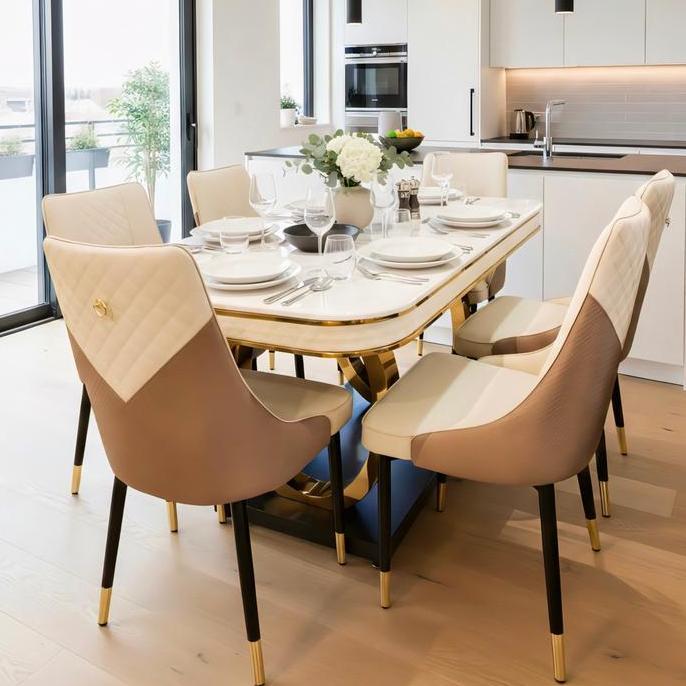 Terlaris Meja Makan Marmer C143 - Meja Makan K6 - Gratis Ongkir Wilayah Bandar Lampung