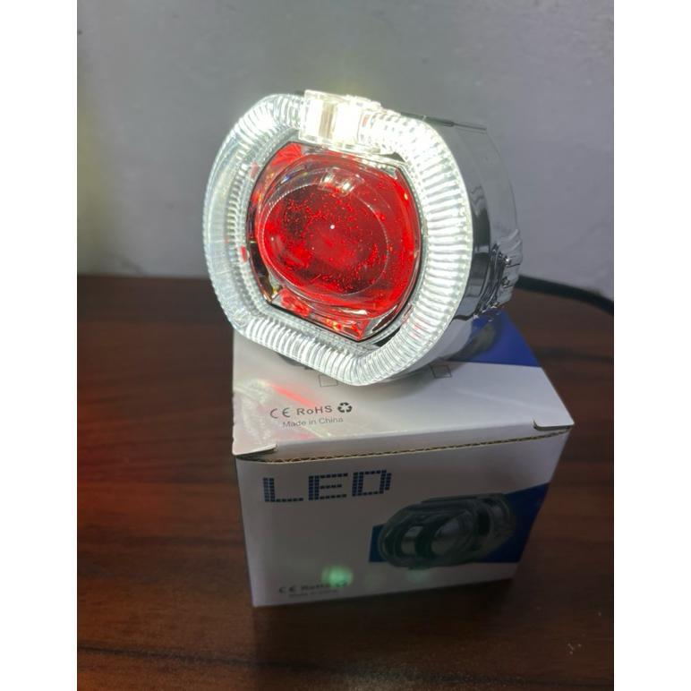 Lampu Pro Biled ala ala kw Pro ala ala Biled 2.5 Inch Devil + Angel Light Putih-Kuning