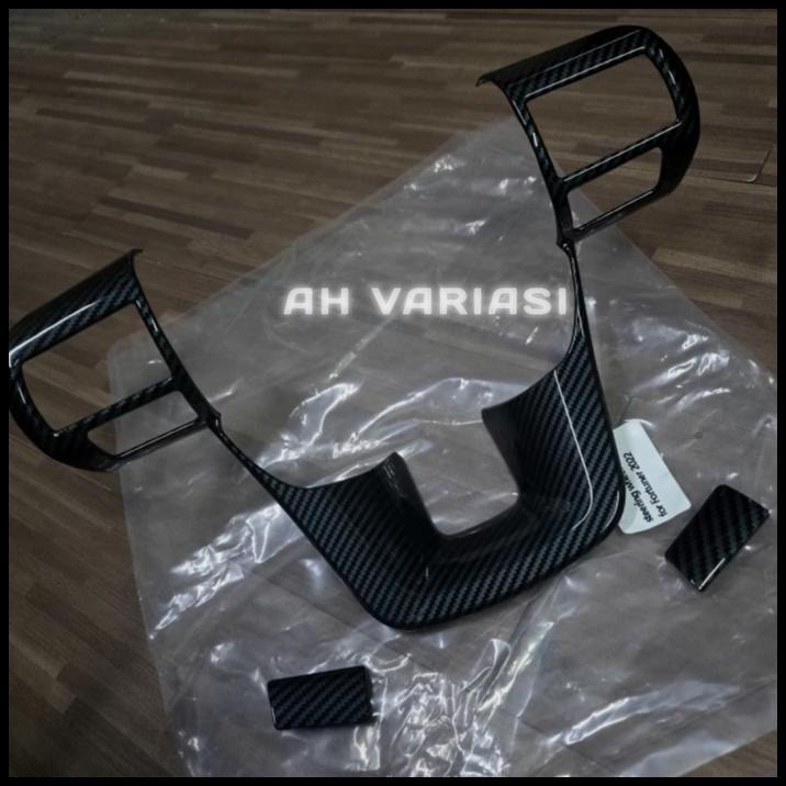 GRATIS ONGKIR PANEL STERING WHEEL STIR / PANEL STIR CARBON GLOSSY ALL NEW FORTUNER 2022-2024 
