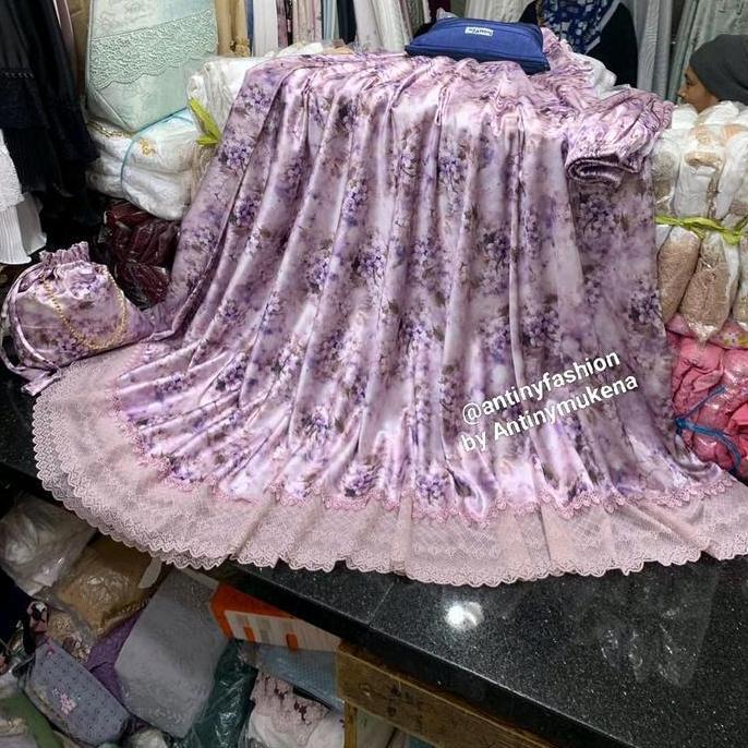 DF345 - MUKENA SAKURA SILK PREMIUM/ MUKENA SILK BUNGA/ MUKENA CANTIK/ MUKENA DEWASA /MUKENA PREMIUM