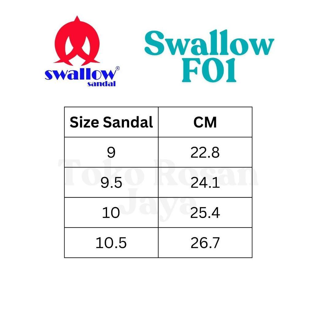 DISKON SANDAL SWALLOW CEWEK F01 / SANDAL SWALLOW HITAM / SANDAL SWALLOW WANITA / SANDAL CEWEK