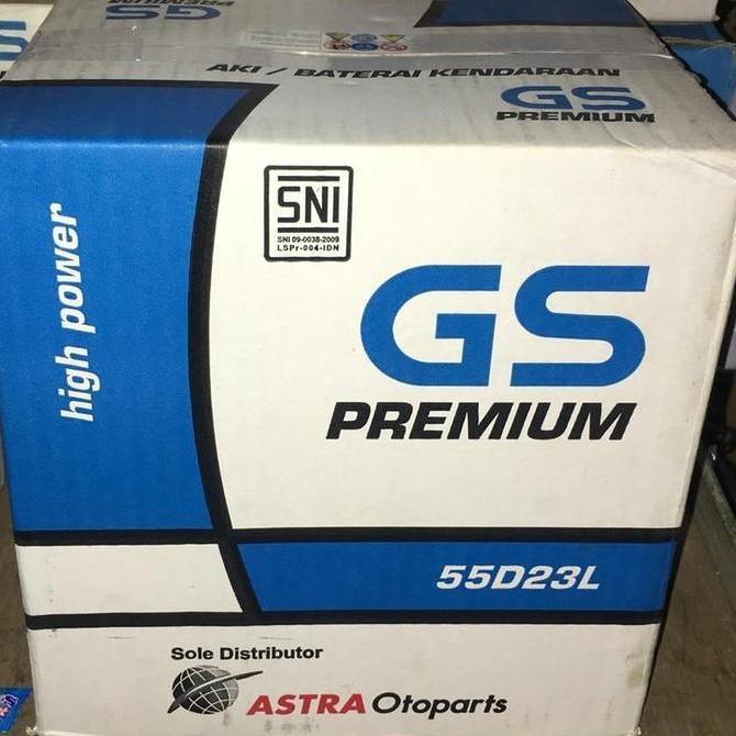 Terlaris Accu / Aki Gs Premium 55D23L 12V 60Ah