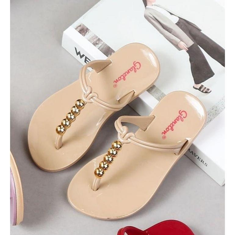 DISKON ID GLANZTON SANDAL ANAK-ANAK KARET JELLY GLOSSY WANITA IMPOR TERBARU