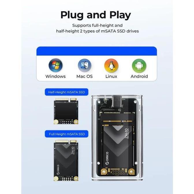 Saveyou- Orico Msata To Usb 3.2 External Ssd Enclosure - Tc10-Ms