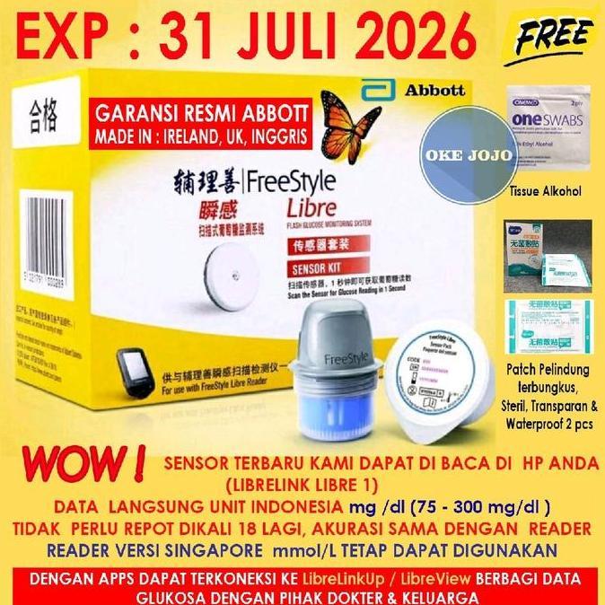 FreeStyle Libre Sensor Jaminan 1000% ORIGINAL dari Abbott
