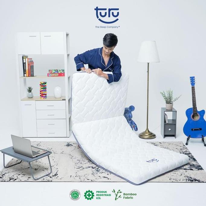 Kasur Lipat Lantai Trifold Premium TURU Wave Rebounded uk. 10x90x200