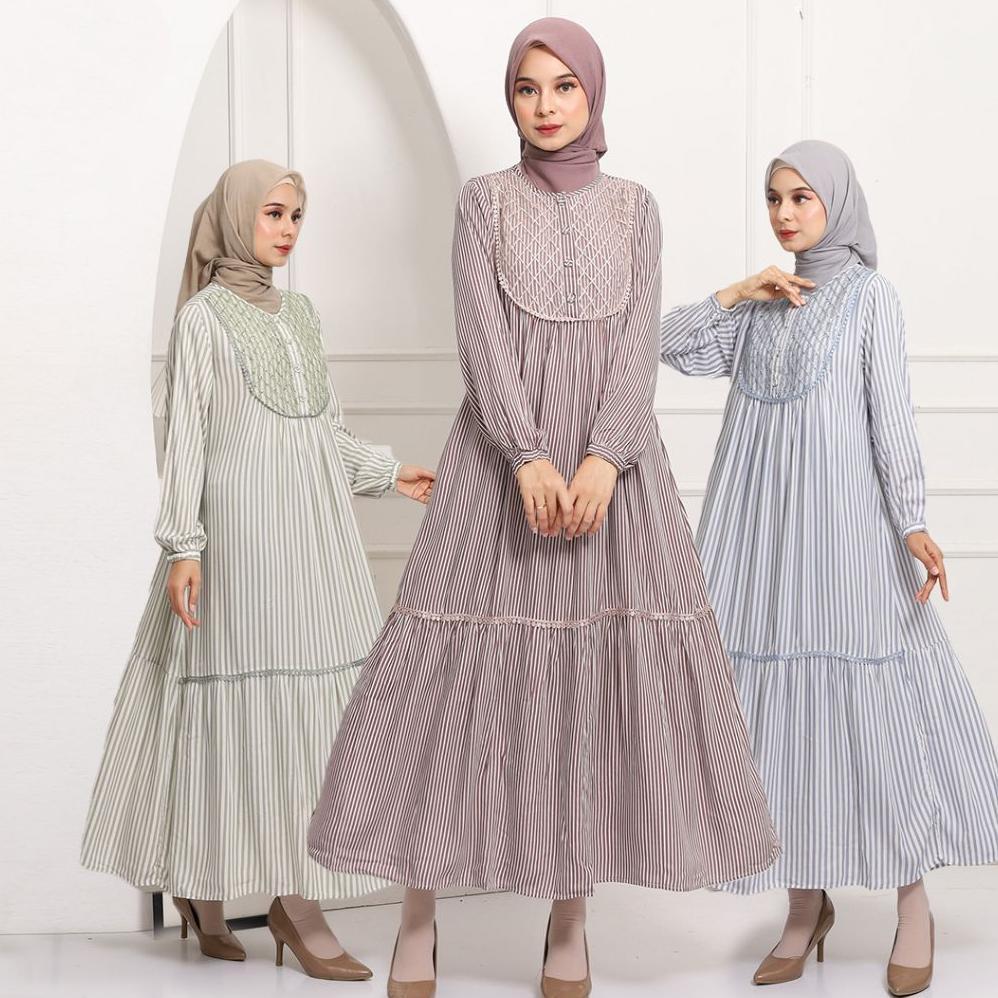 Midi Rayon Viscose Renda Agape88 Kancing Depan