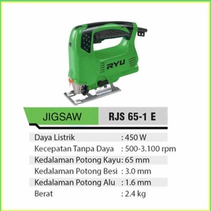 Mesin jigsaw gergaji listrik potong triplek kayu TEKIRO RYU RJS 65-1E