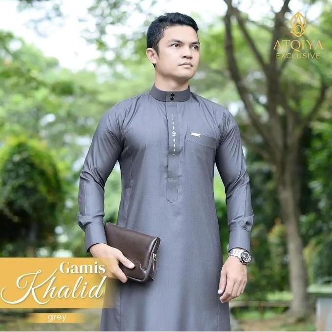 Murah Gamis Khalid Atqiya Exclusive / Jubah Pria Dewasa / Jubah Laki-Laki Lengan Panjang / Pria / Bu