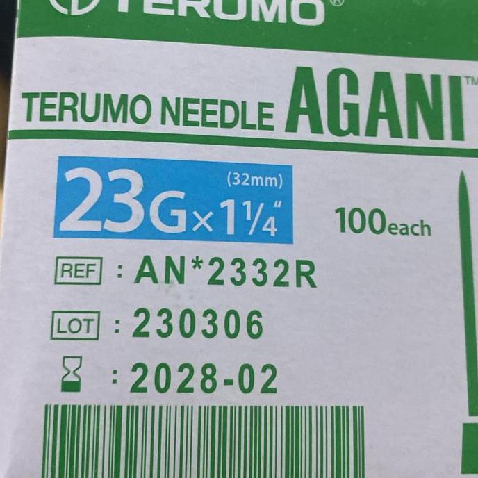 Needle Terumo Agani 23G / jarum Terumo 23 G Agani
