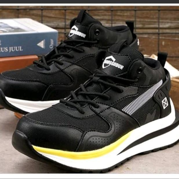 Sepatu Safety Sporty 108 Ujung Besi Ringan Black Sepatu Kerja Sepatu Santai