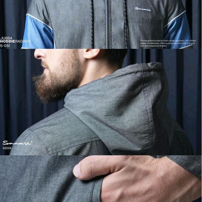 Tahan Lama Samase Gamis Jubba Hoodie S051 Jubah Pria Dewasa