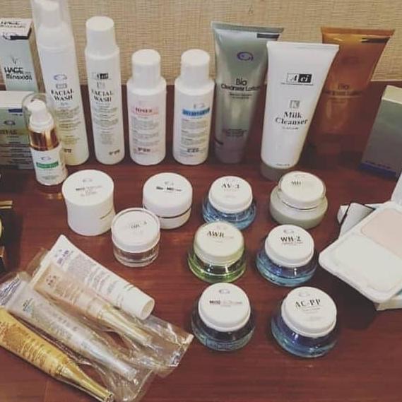 Paket perawatan wajah BIO KUSUMA pembersih serum cream pagi krim malam